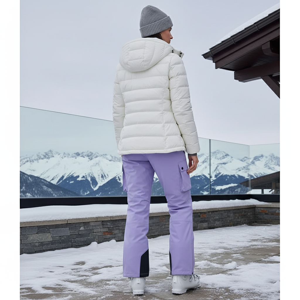 Pantalon De Ski Violet Cargo Imperméable Femme - Polyester - vue 2