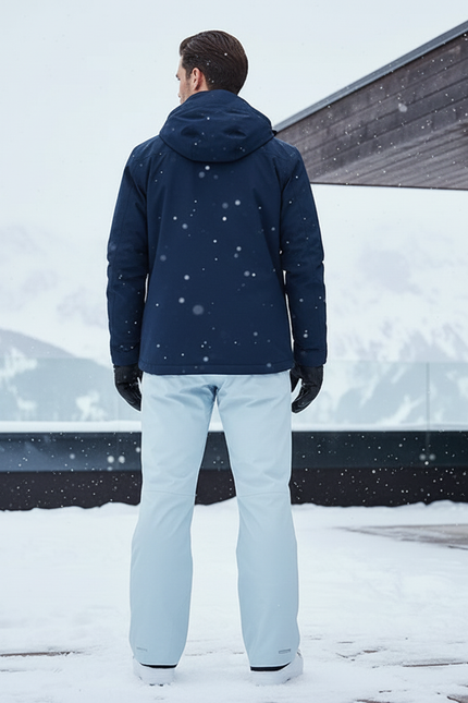 Pantalon De Ski Bleu Ciel Imperméable Coupe Droite Homme - Polyester - vue 2