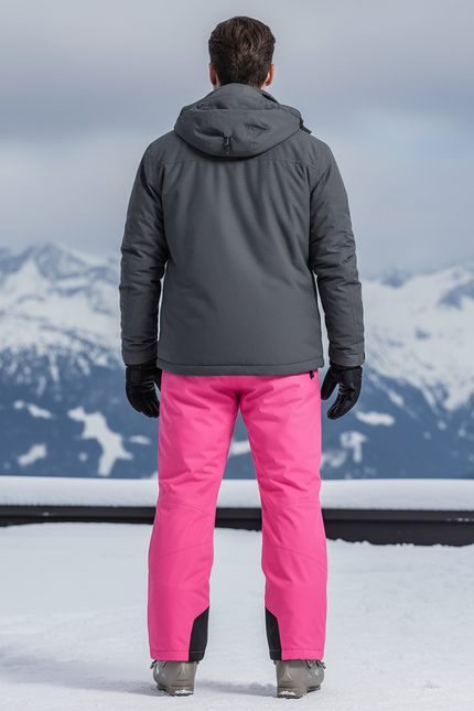 Pantalon De Ski Rose Vif Imperméable Cargo Homme - Polyester - vue 2
