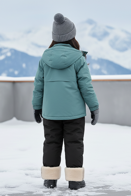 Pantalon De Ski Noir Matelassé Enfant Imperméable Chaud - Polyester - vue 2