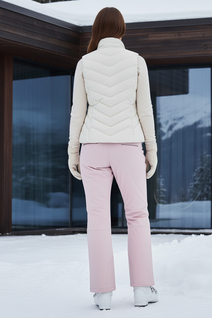 Pantalon De Ski Rose Poudré Taille Haute Droit Femme - Polyester - vue 2