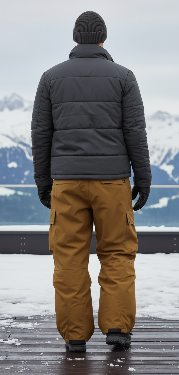 Pantalon De Ski Marron Homme - Camel Polyester - vue 2