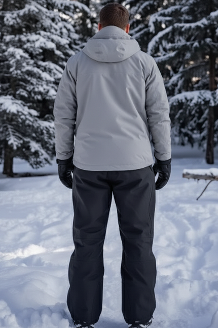 Pantalon De Ski Noir Ample Imperméable Hiver Unisexe - Polyester - vue 2