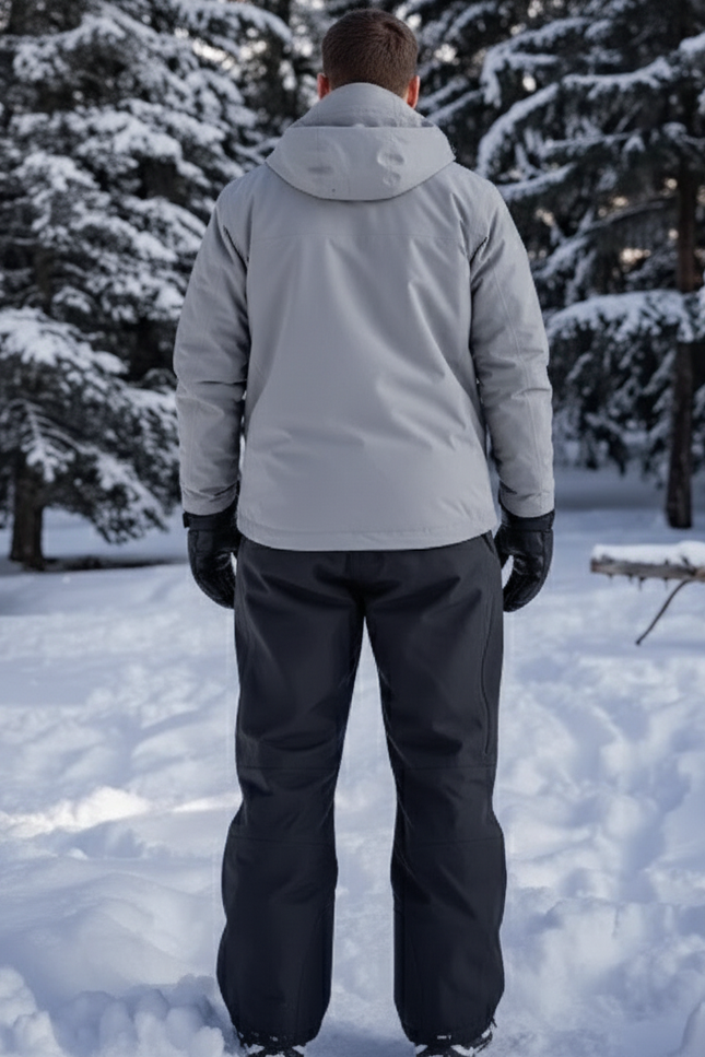Pantalon De Ski Noir Ample Imperméable Hiver Unisexe - Polyester - vue 2