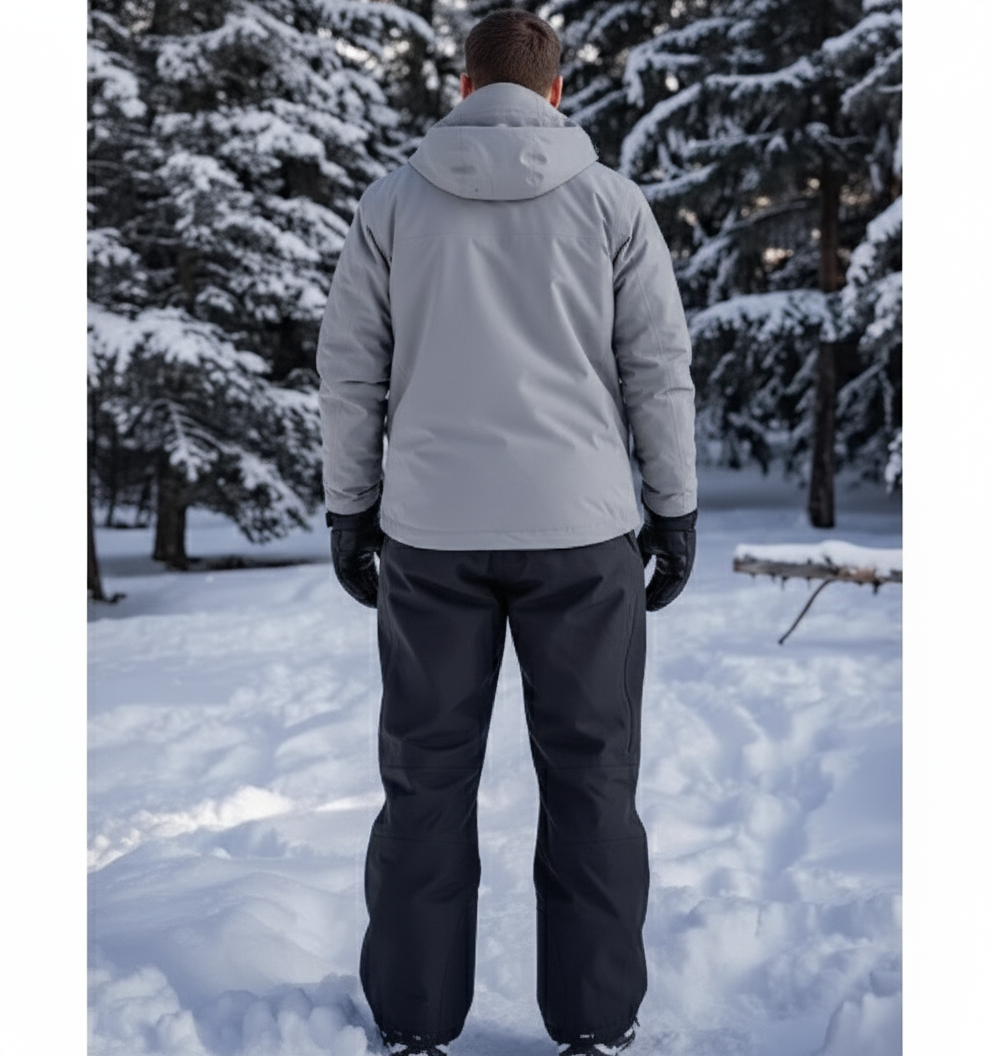 Pantalon De Ski Noir Ample Imperméable Hiver Unisexe - Polyester - vue 2