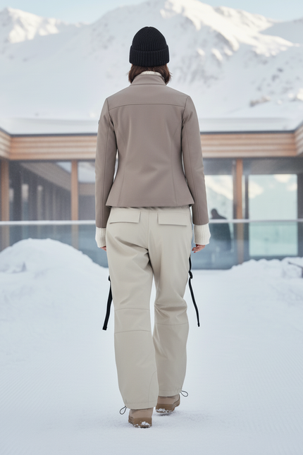Pantalon De Ski Beige Cargo Ample Imperméable Femme Hiver - Polyester - vue 2
