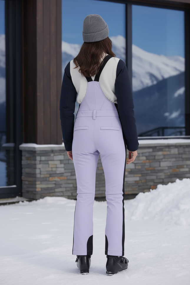 Pantalon De Ski Salopette Violet Imperméable Femme Élastique - Polyester - vue 2