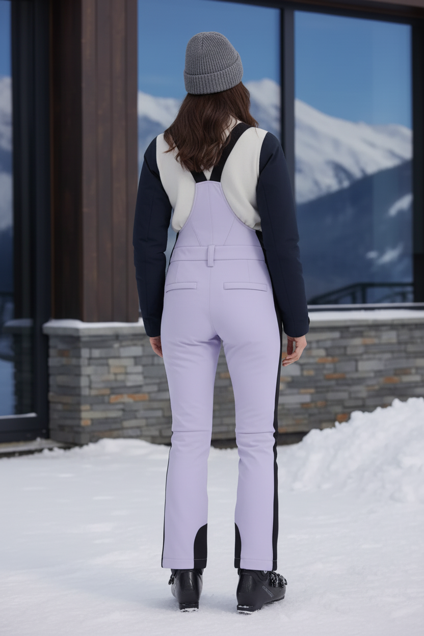Pantalon De Ski Salopette Violet Imperméable Femme Élastique - Polyester - vue 2