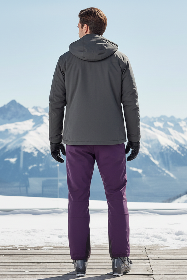 Pantalon De Ski Violet Imperméable Ample Unisexe Chaud - Polyester - vue 2