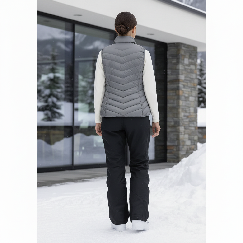 Pantalon De Ski Noir Ample Imperméable Femme Hiver - Polyester - vue 2
