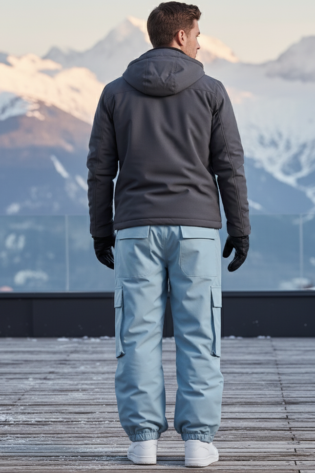 Pantalon De Ski Bleu Cargo Ample Homme Imperméable - Polyester - vue 2