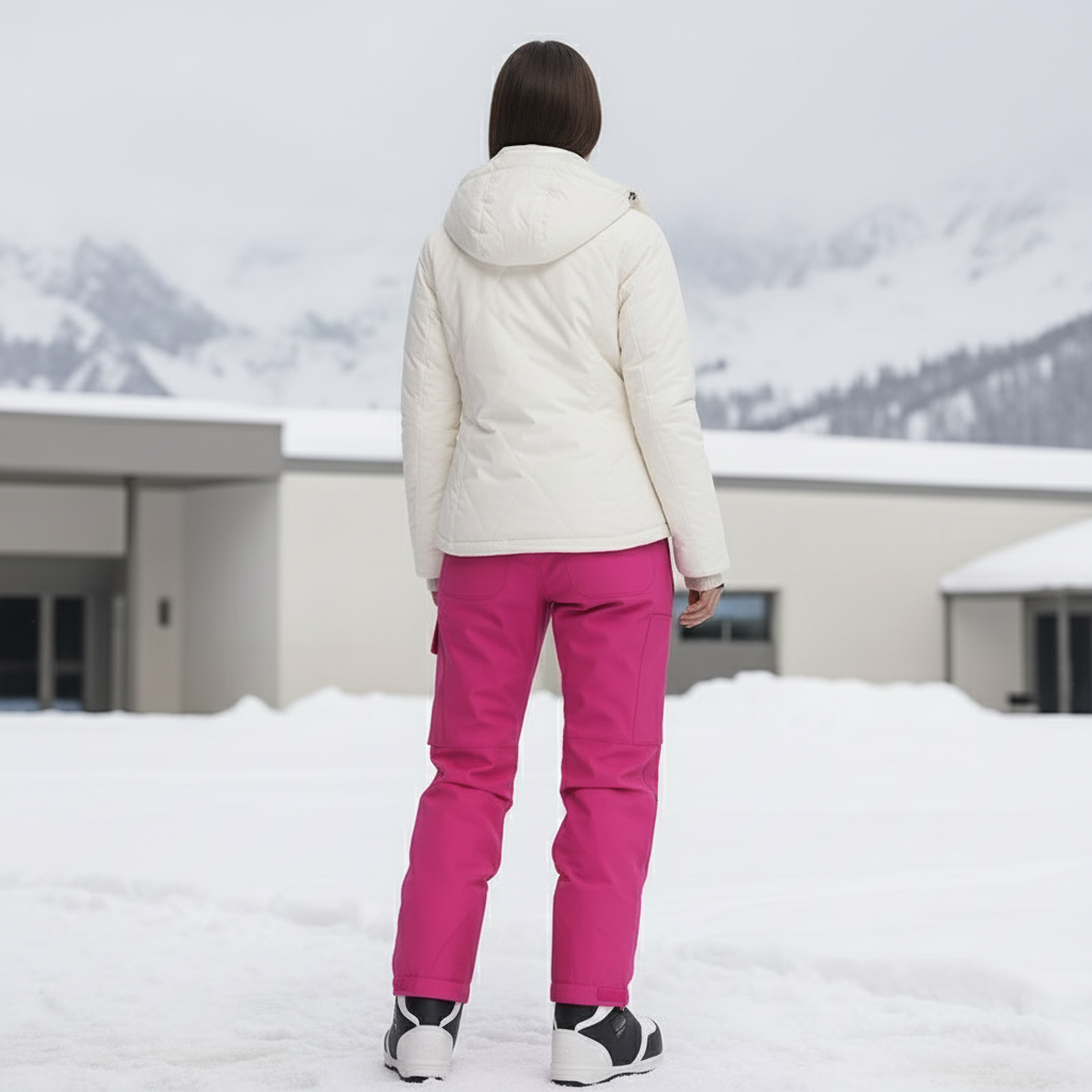 Pantalon De Ski Fuschia Imperméable Cargo Femme Hiver - Rose Polyester - vue 2