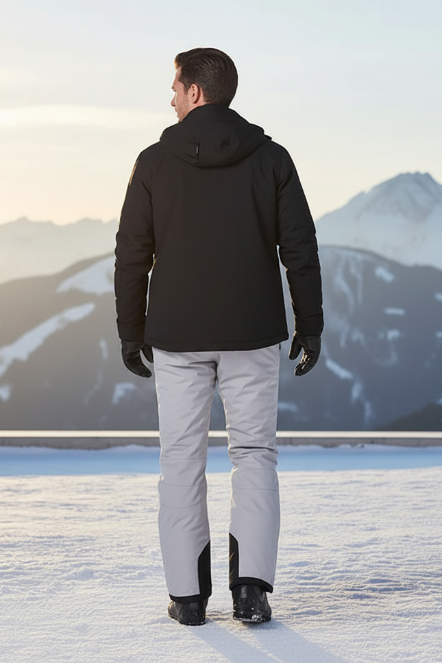 Pantalon De Ski Gris Clair Imperméable Chaud Ample Homme - Polyester - vue 2