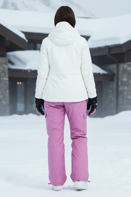 Pantalon De Ski Rose Imperméable Cargo Femme - Polyester - vue 2