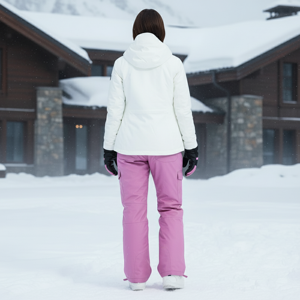 Pantalon De Ski Rose Imperméable Cargo Femme - Polyester - vue 2