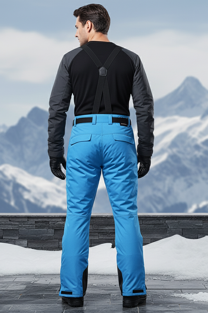 Pantalon De Ski Homme Bleu Imperméable Bretelles - Polyester - vue 2
