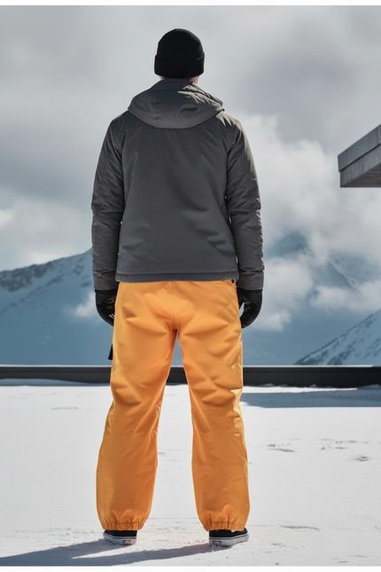 Pantalon De Ski Jaune Ample Imperméable Unisexe Hiver - Polyester - vue 2