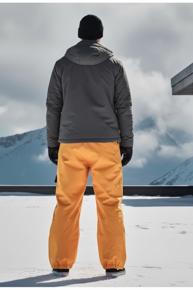 Pantalon De Ski Jaune Ample Imperméable Unisexe Hiver - Polyester - vue 2