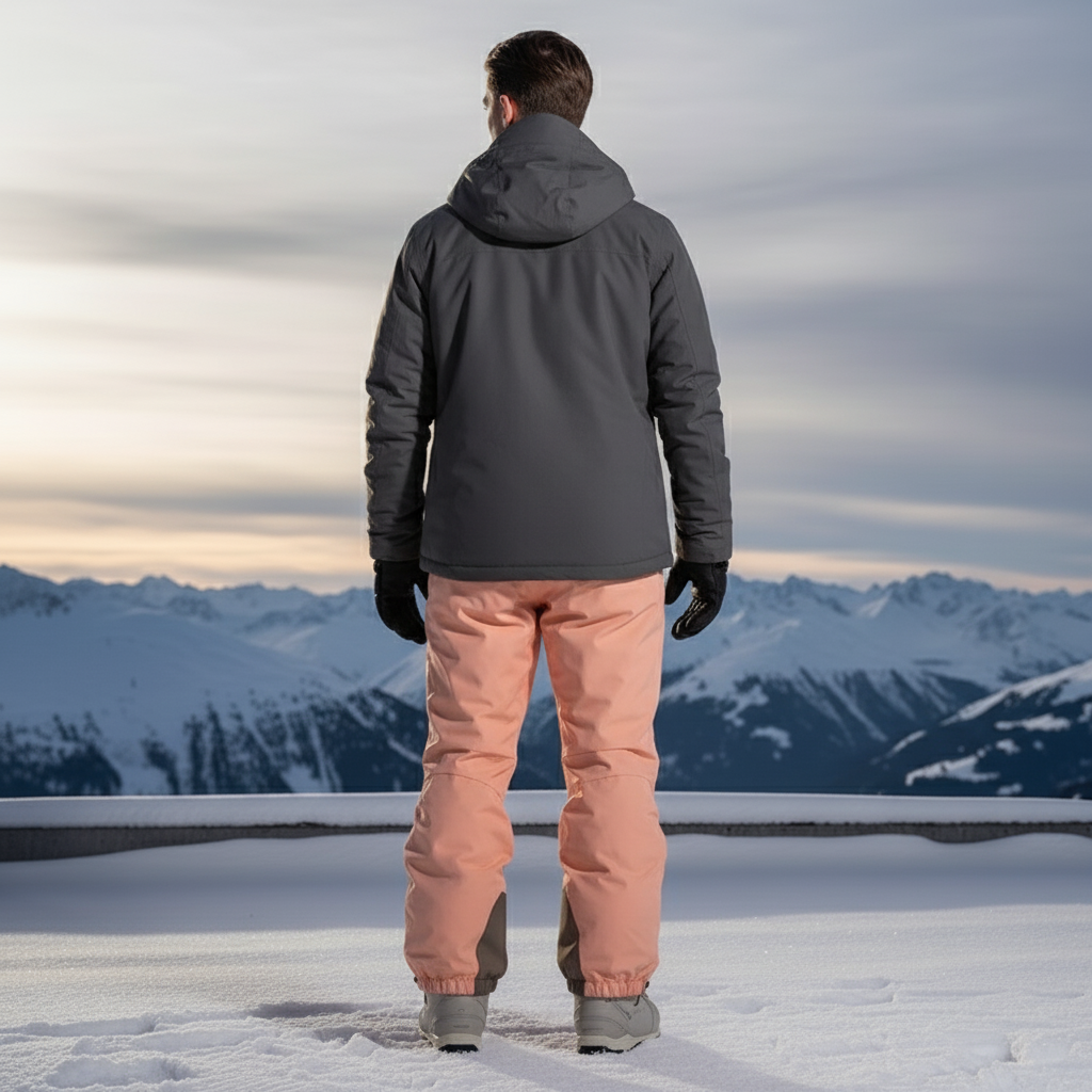 Pantalon De Ski Pêche Ample Imperméable Homme Hiver - Orange Polyester - vue 2