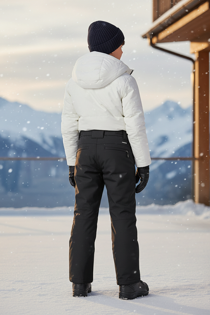 Pantalon De Ski Noir Imperméable Enfant Hiver Unisexe - Polyester - vue 2