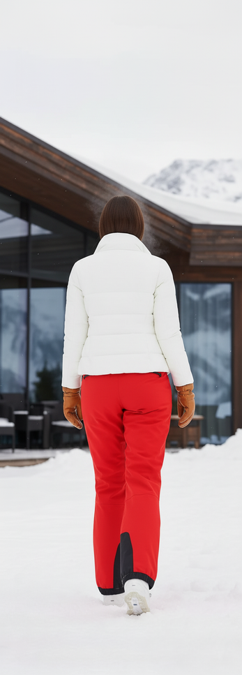 Pantalon De Ski Rouge Ample Imperméable Thermique Hiver - Polyester - vue 2