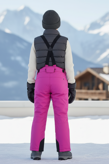 Pantalon De Ski Enfant Rose Imperméable Chaud Hiver - Polyester - vue 2