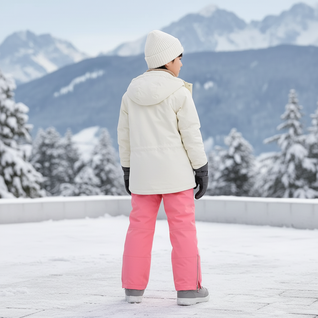 Pantalon De Ski Rose Bicolore Ample Imperméable Enfant - Polyester - vue 2