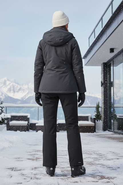 Pantalon De Ski Noir Imperméable Coupe-Vent Femme Hiver - Polyester - vue 2