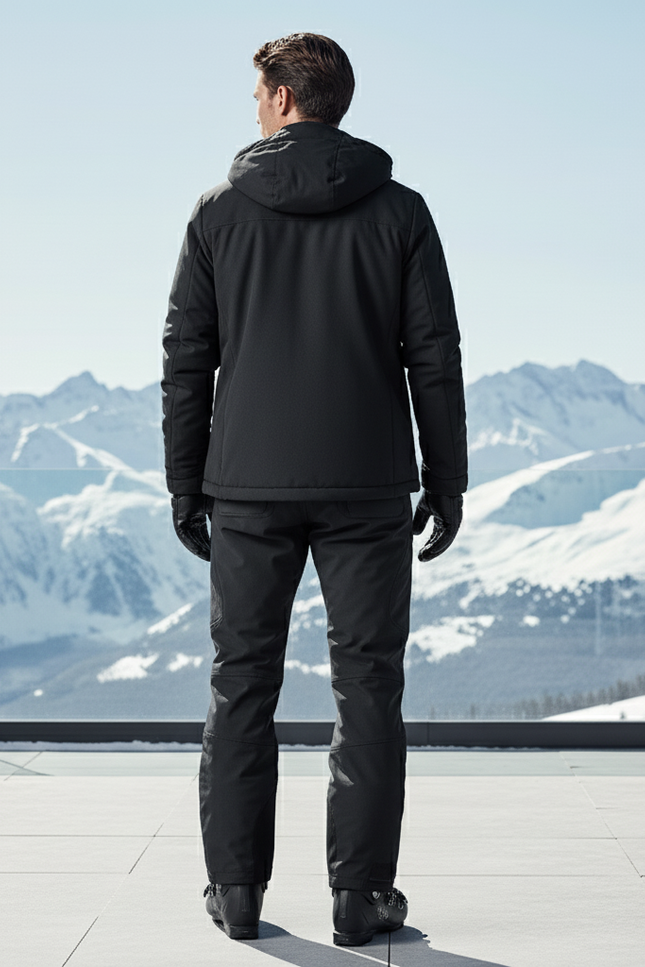 Pantalon De Ski Noir Cargo Homme Imperméable Hiver - Polyester - vue 2