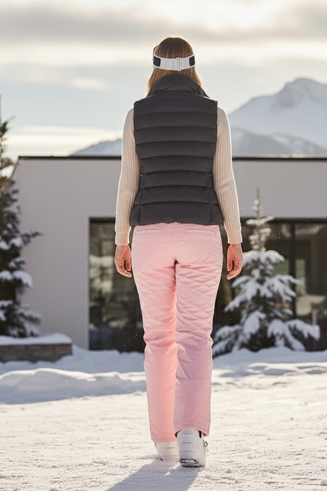 Pantalon De Ski Rose Imperméable Coupe Droite Femme - Polyester - vue 2