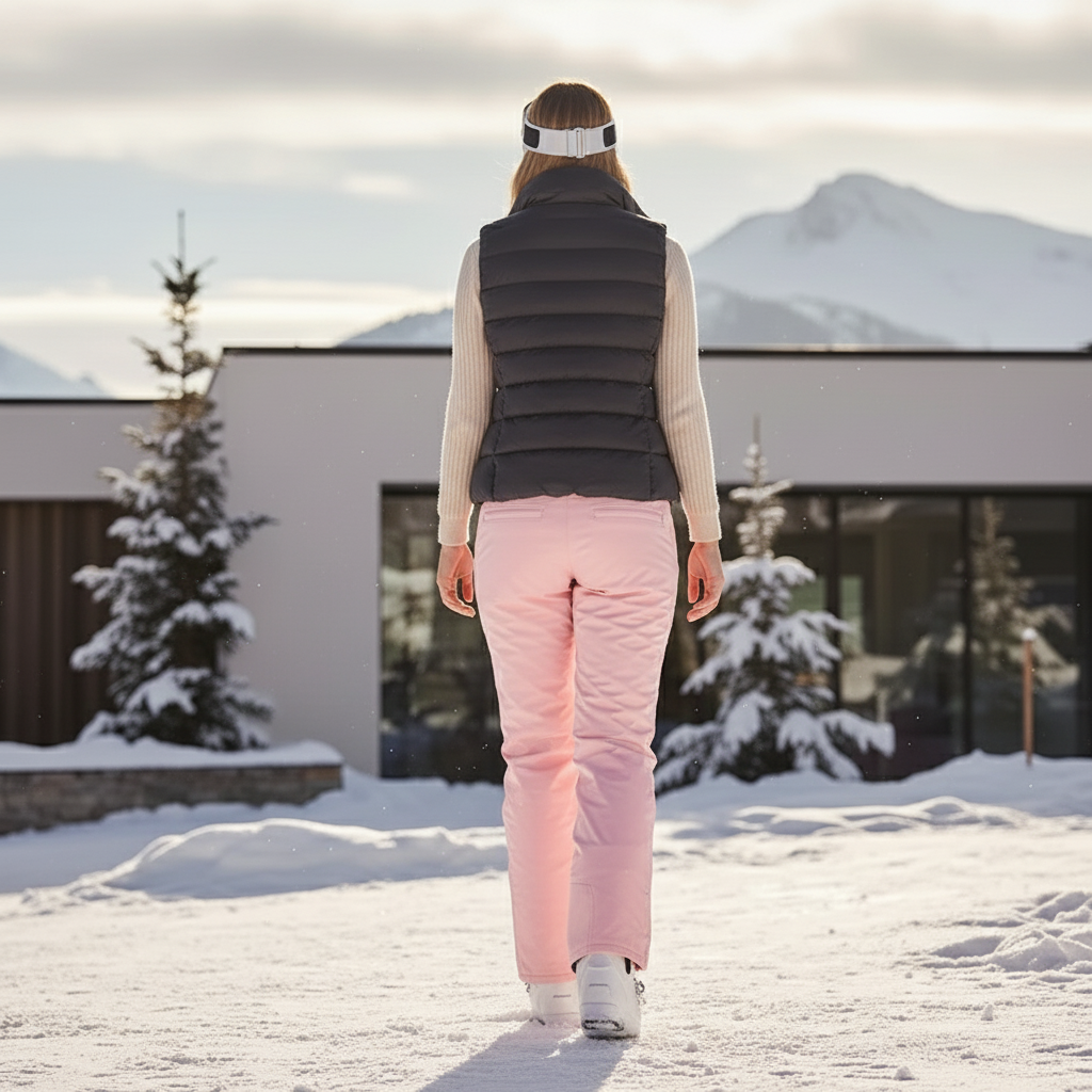Pantalon De Ski Rose Imperméable Coupe Droite Femme - Polyester - vue 2
