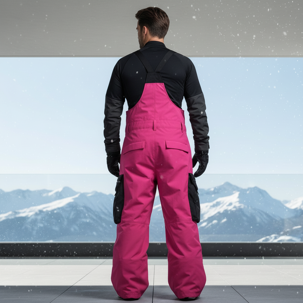 Pantalon De Ski Rose Salopette Imperméable Homme - Polyester - vue 2