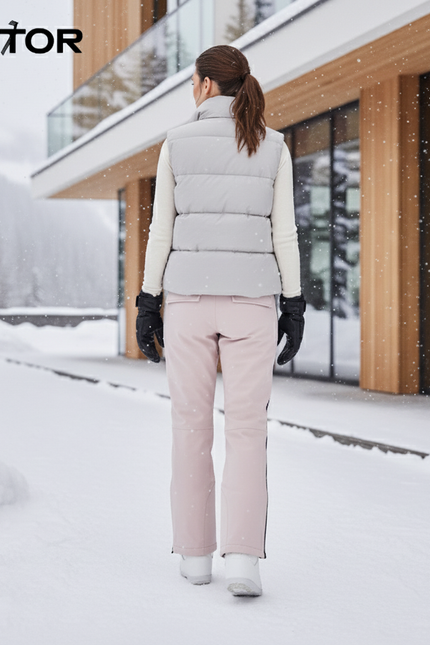 Pantalon De Ski Rose Pâle Imperméable Femme Cargo Hiver - Polyester - vue 2