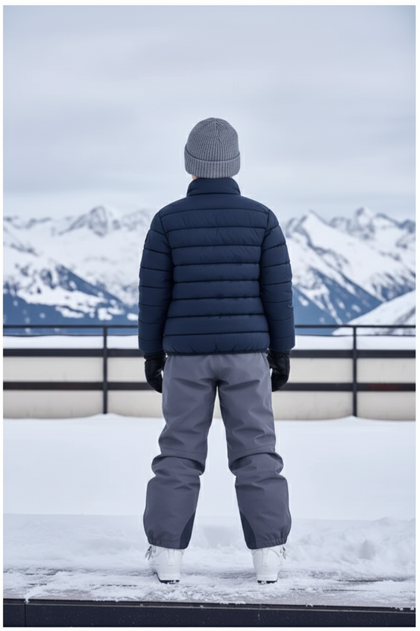 Pantalon De Ski Gris Imperméable Chaud Enfant - Polyester - vue 2