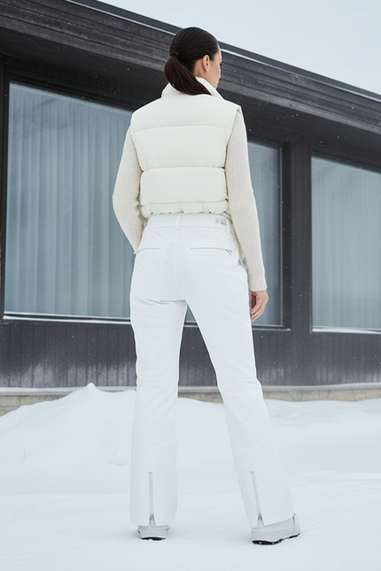 Pantalon De Ski Blanc Coupe Droite Imperméable Femme - Polyester - vue 2