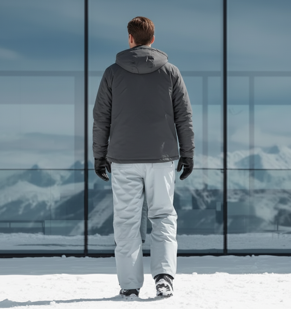 Pantalon De Ski Gris Clair Imperméable Ample Homme Hiver - Polyester - vue 2