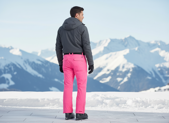 Pantalon De Ski Rose Fluo - Polyester - vue 2