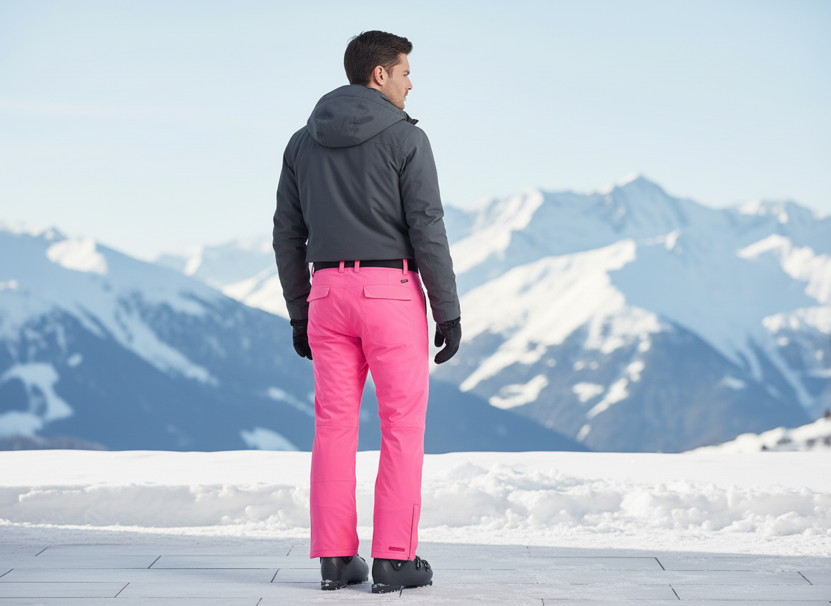 Pantalon De Ski Rose Fluo - Polyester - vue 2
