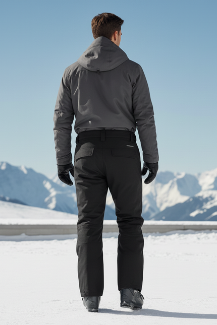Pantalon De Ski Noir Homme Imperméable Chaud Salopette - Polyester - vue 2