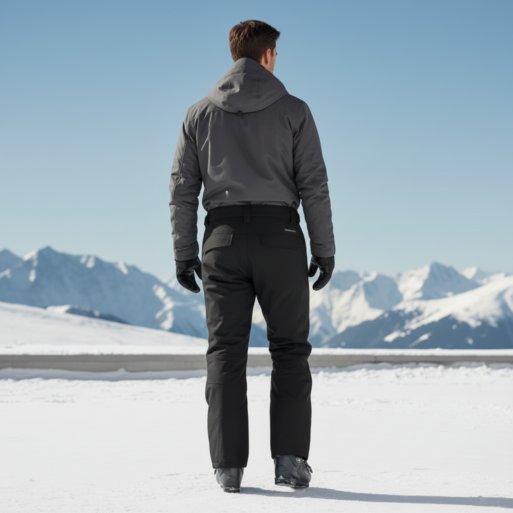 Pantalon De Ski Noir Homme Imperméable Chaud Salopette - Polyester - vue 2