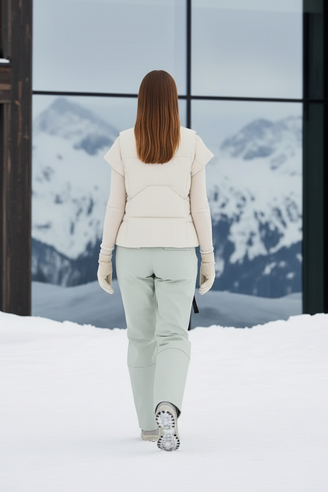 Pantalon De Ski Vert Ample Imperméable Femme Épais - Polyester - vue 2