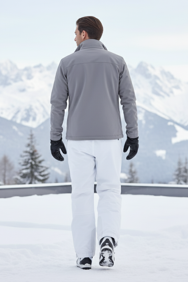 Pantalon De Ski Blanc Imperméable Ample Homme - Polyester - vue 2