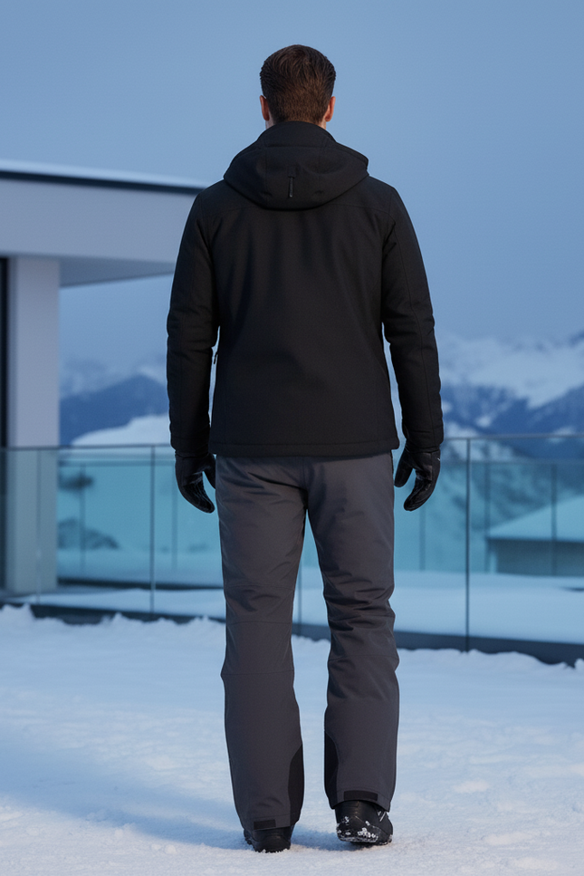 Pantalon De Ski Gris Foncé Imperméable Homme Chaud - Polyester - vue 2