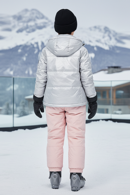 Pantalon De Ski Rose Enfant Imperméable Matelassé Chaud - Polyester - vue 2