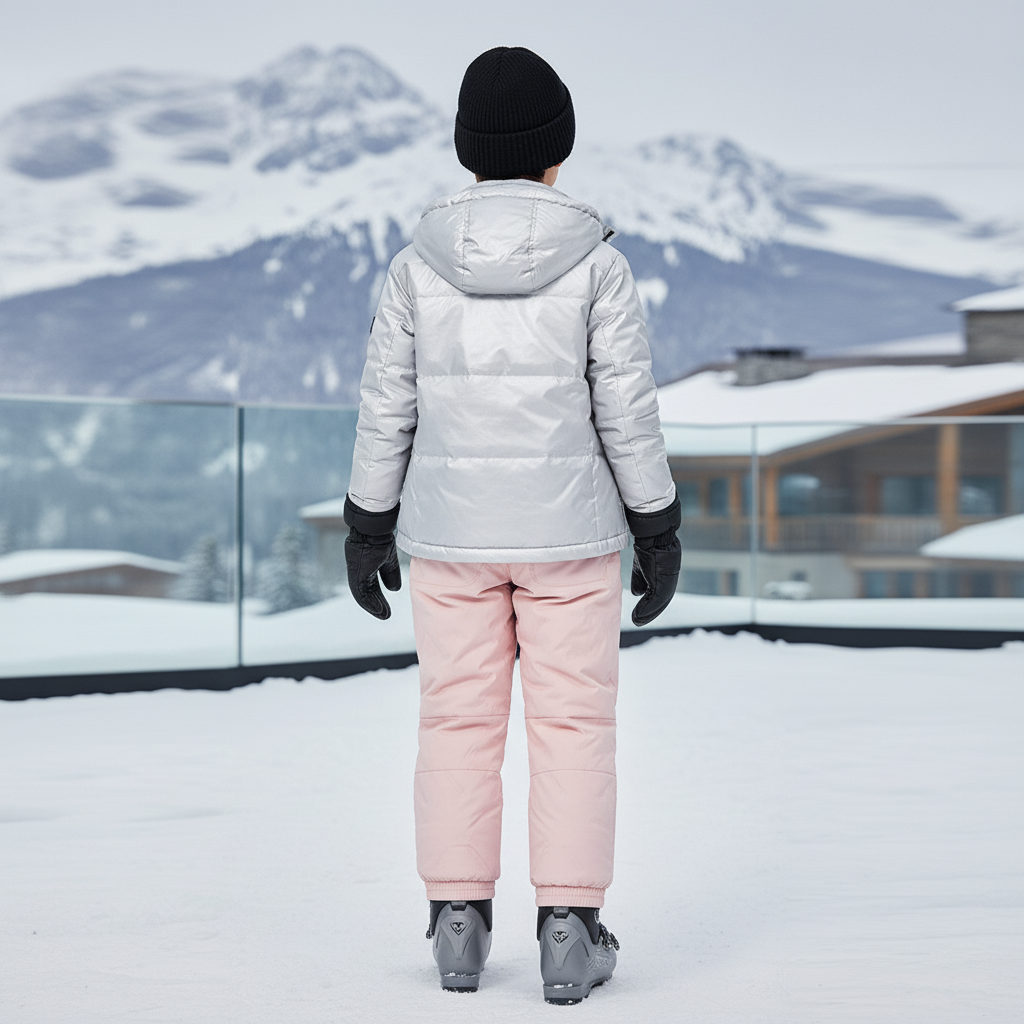 Pantalon De Ski Rose Enfant Imperméable Matelassé Chaud - Polyester - vue 2