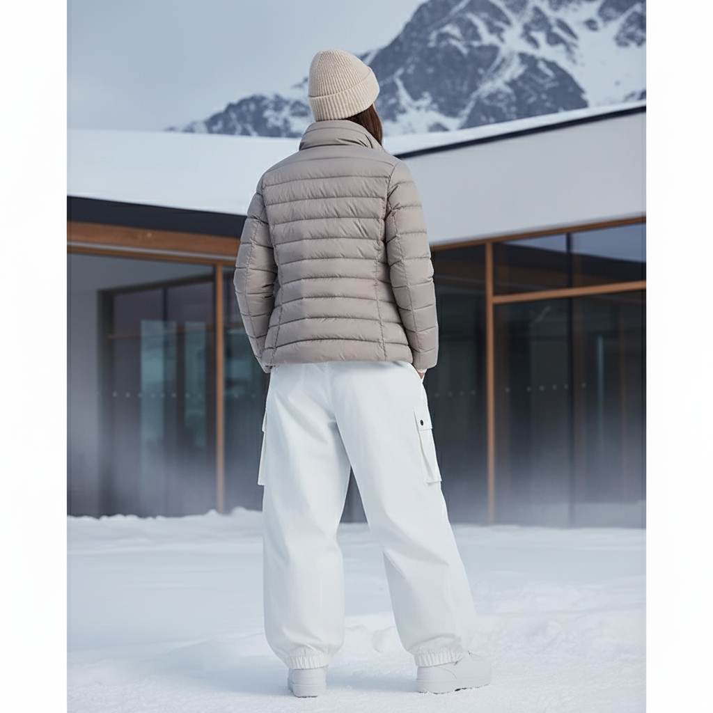 Pantalon De Ski Blanc Ample Cargo Imperméable Femme Hiver - Polyester - vue 2
