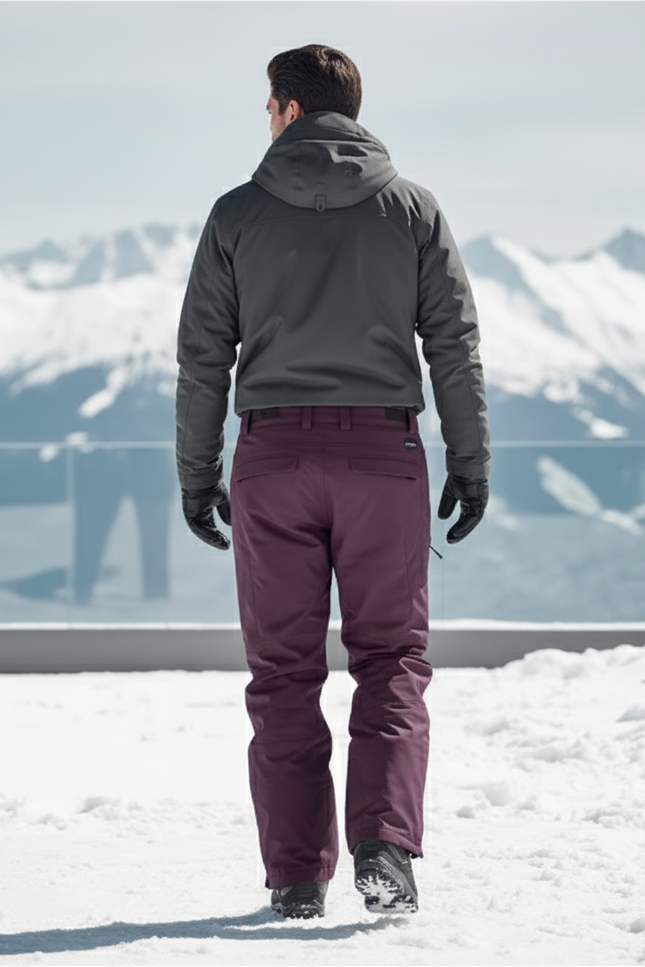 Pantalon De Ski Violet Imperméable Ample Homme Hiver - Polyester - vue 2