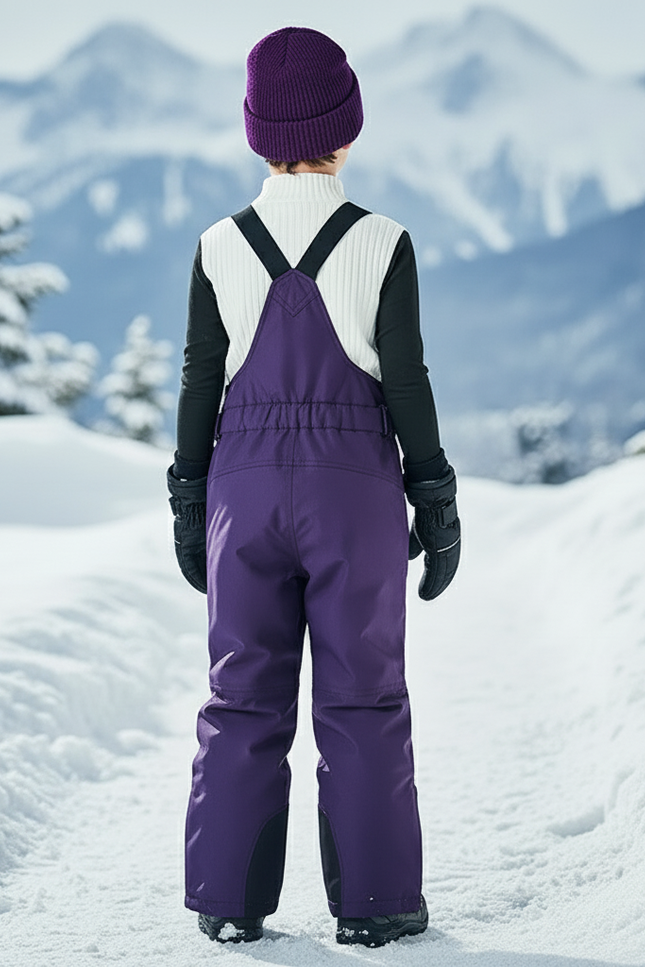 Pantalon De Ski Violet Enfant Bretelles Imperméable Matelassé - Polyester - vue 2