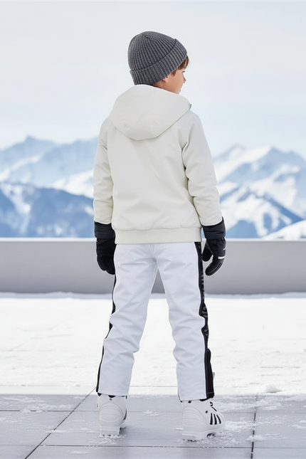 Pantalon De Ski Blanc Noir Imperméable Enfant Hiver - Polyester - vue 2