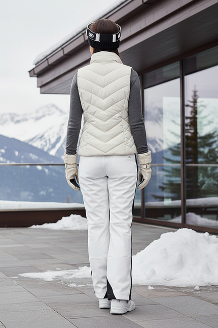 Pantalon De Ski Blanc Slim Imperméable Femme Élastique - Polyester - vue 2